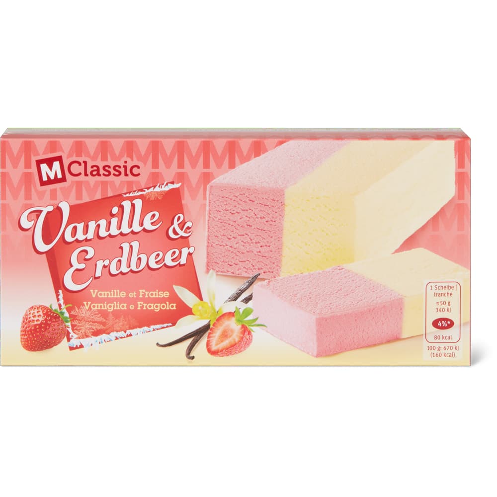 M-Classic Glace Vanille & Erdbeere