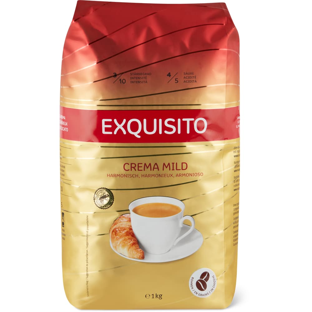 Exquisito Bohnenkaffee Edel und ausgewogen
