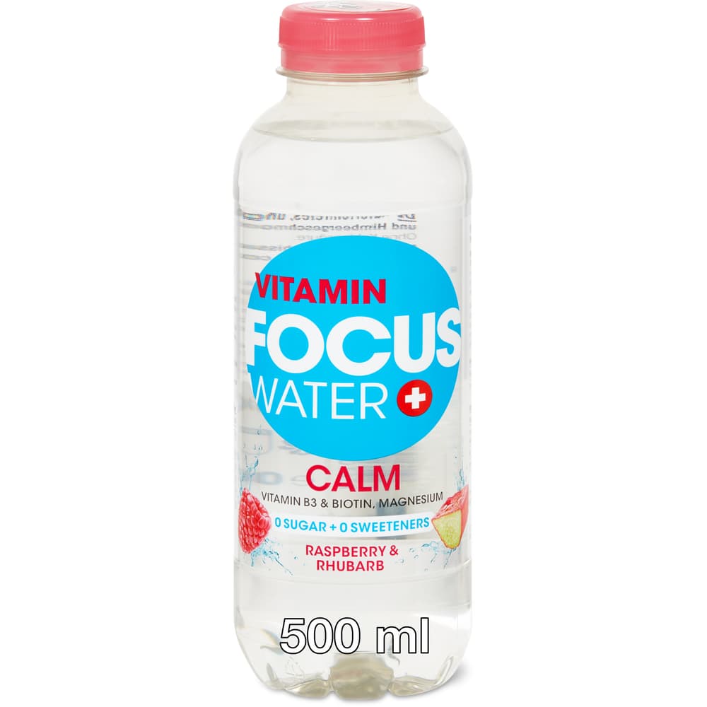 Focus Water Calm Vitamin Wasser Rhabarber & Himbeer