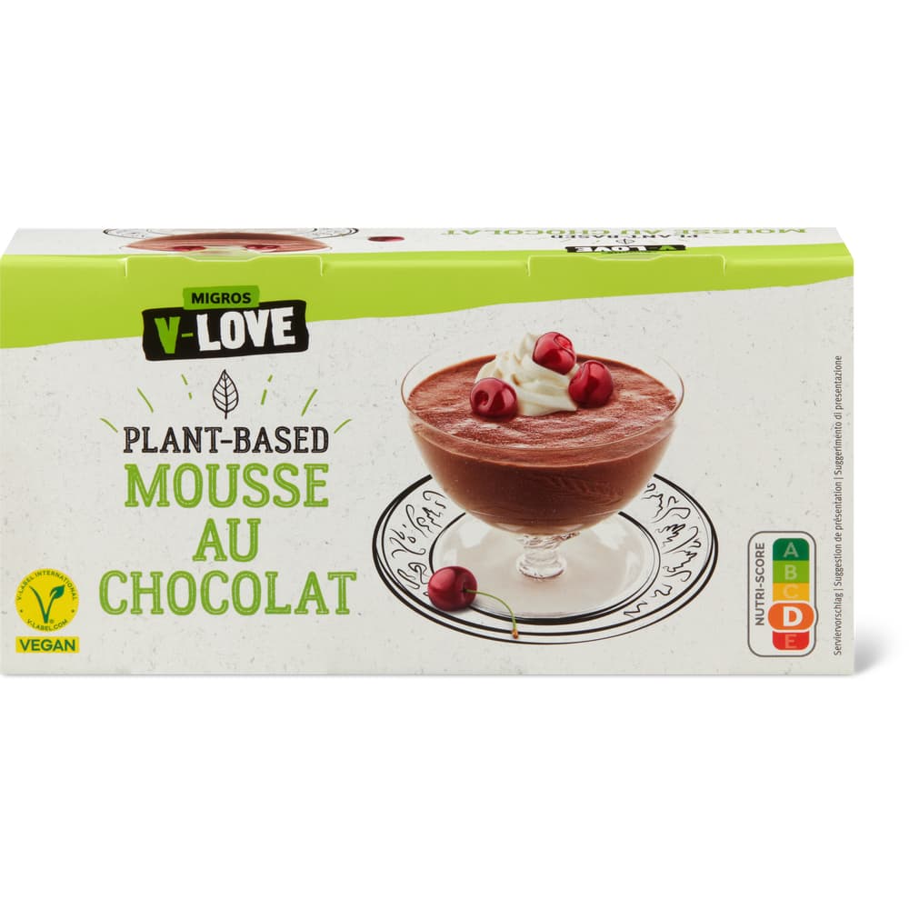 V-Love Pflanzliche Alternative zu Schokoladenmousse