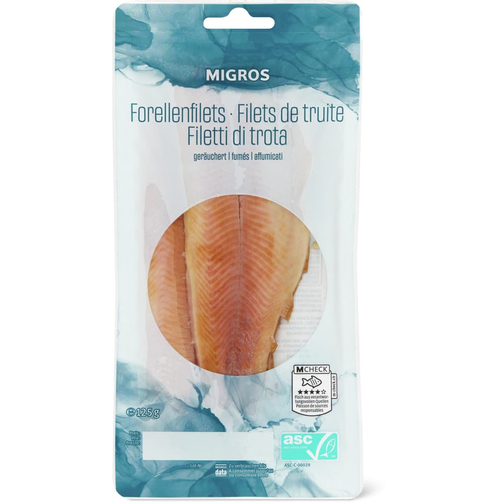 Migros ASC Forellenfilets geräuchert