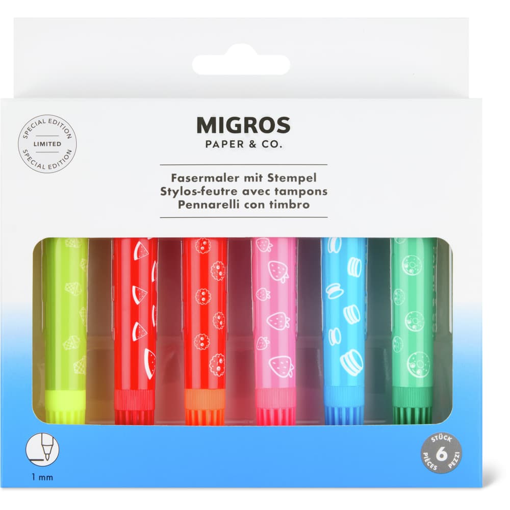 Migros Paper & Co. Fasermaler/Rollstempel Sweets