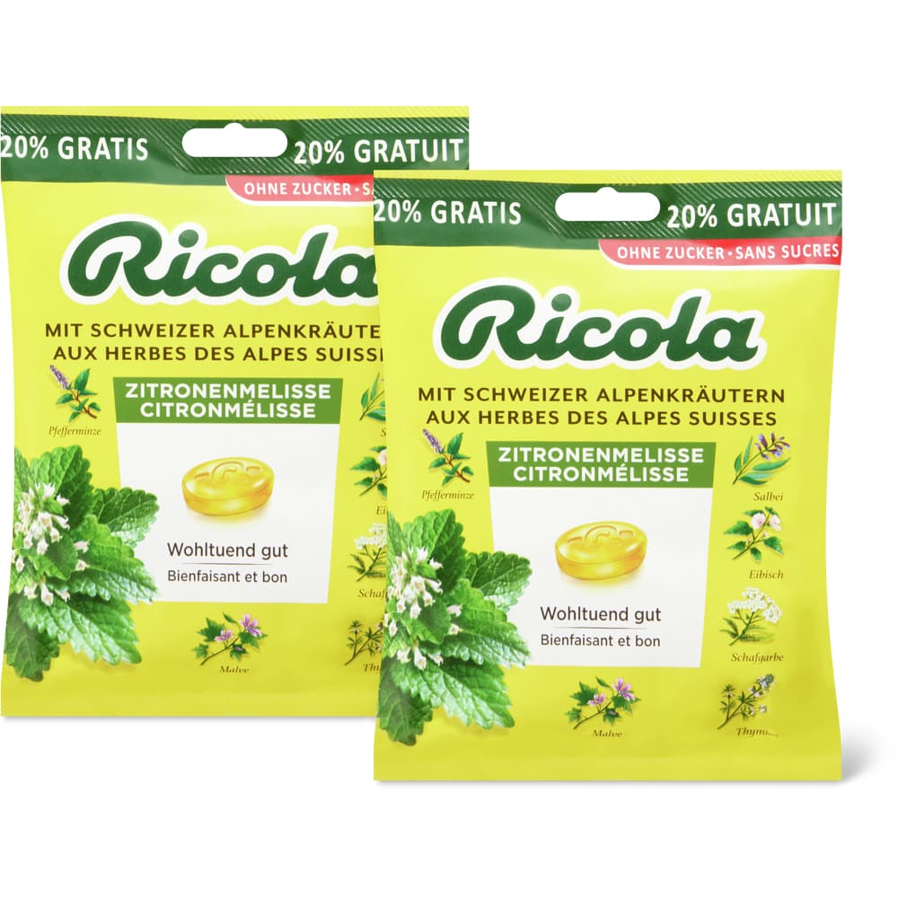 Ricola Zitronenmelisse citron mélisse , ohne Zuckerzusatz