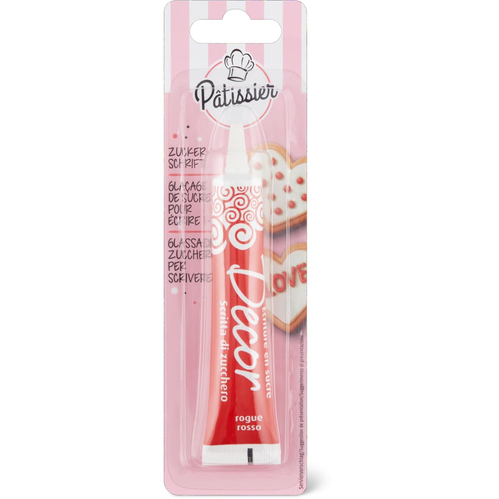 Patissier Zuckerschrift Rot
