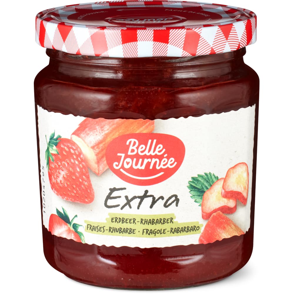 Belle Journée Extra Konfitüre Erdbeere & Rhabarber