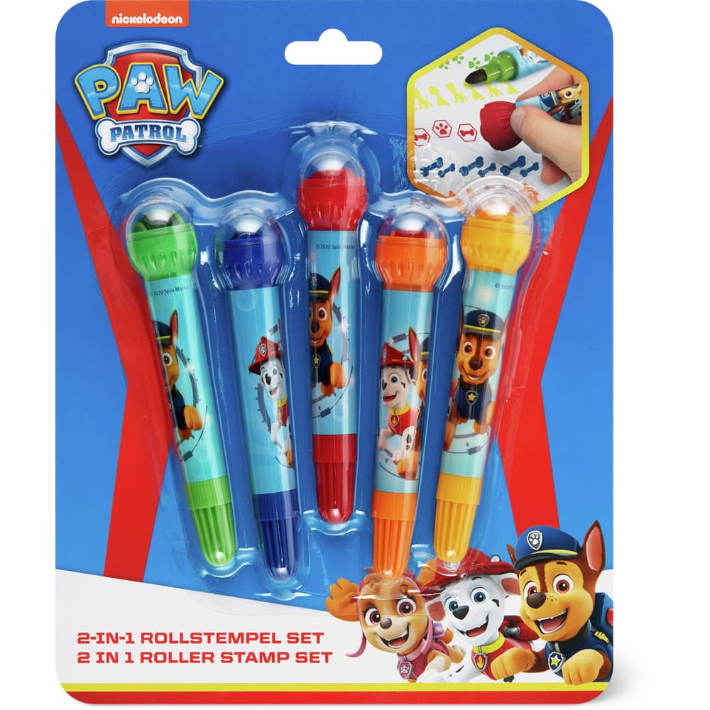 Undercover Pawpatrol Rollstempel & Fasermaler-Set