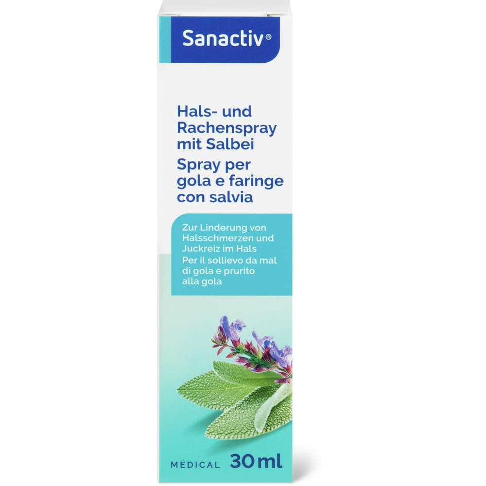 Sanactiv Hals- und Rachenspray mit Salbei