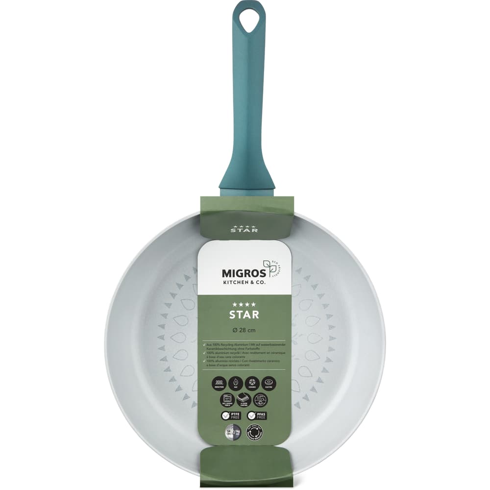 Migros Kitchen & Co. Star Bratpfanne Ø 28 cm, hoch, dunkelgrün