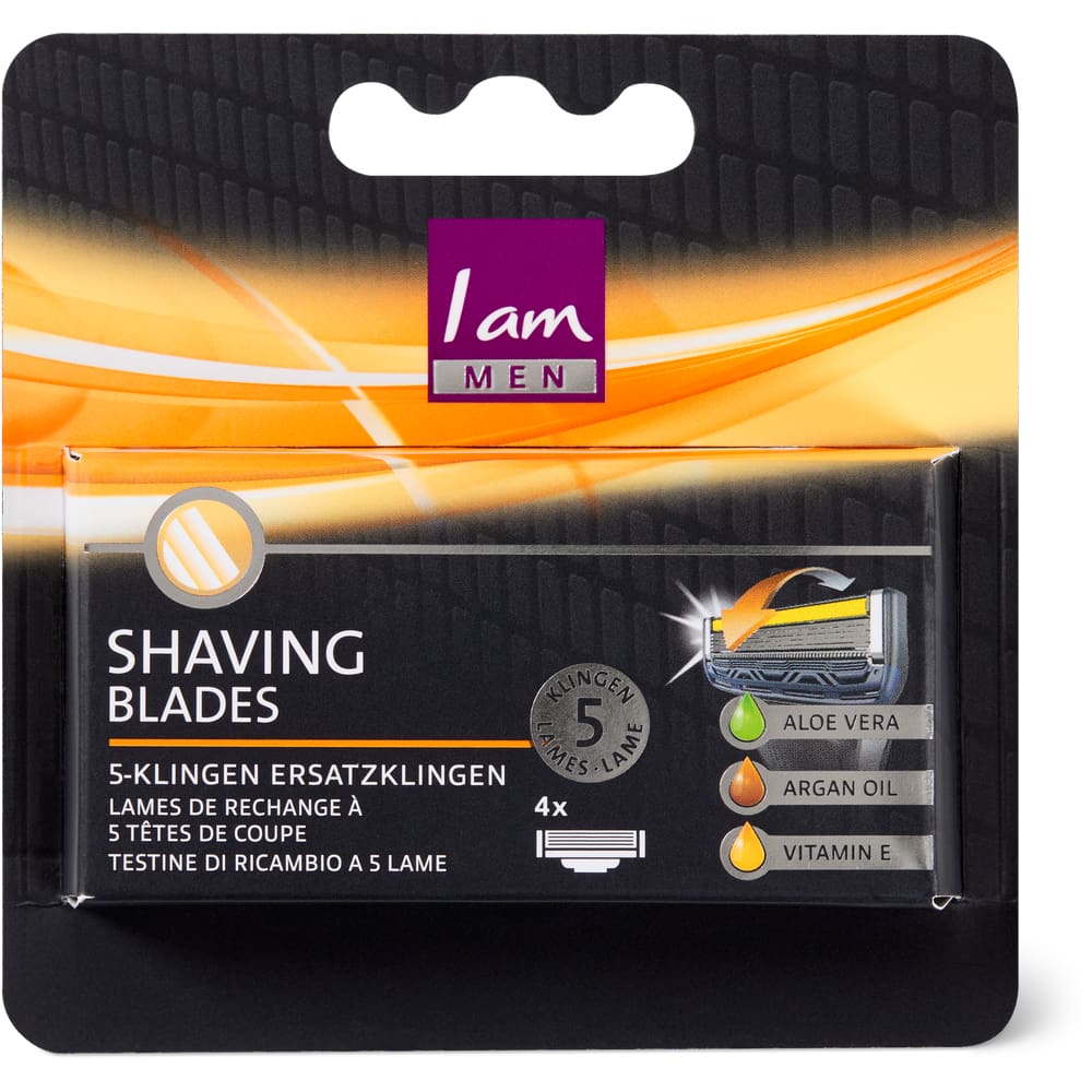 I am Men Shaving Blades Aloe Vera, Argan Öl, Vitamin E