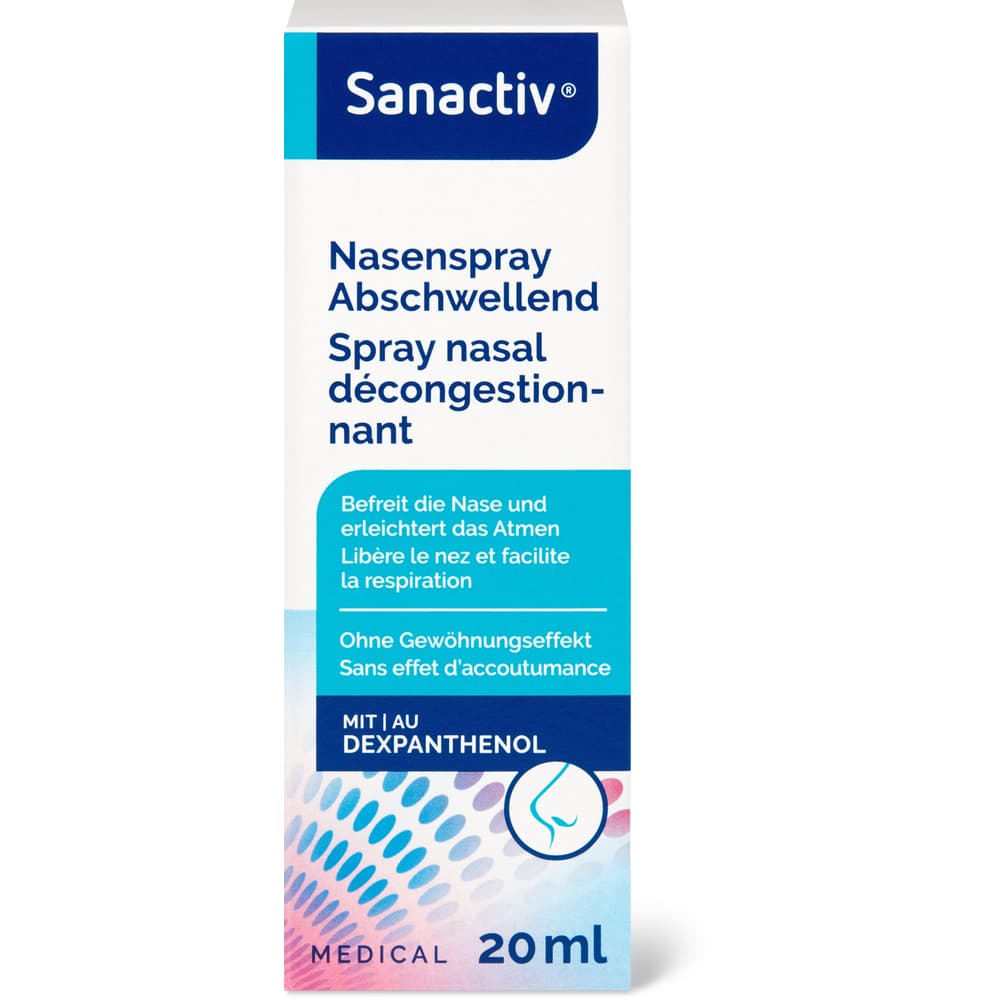 Sanactiv Medical Abschwellendes Nasenspray Mit pflegendem Dexpanthenol
