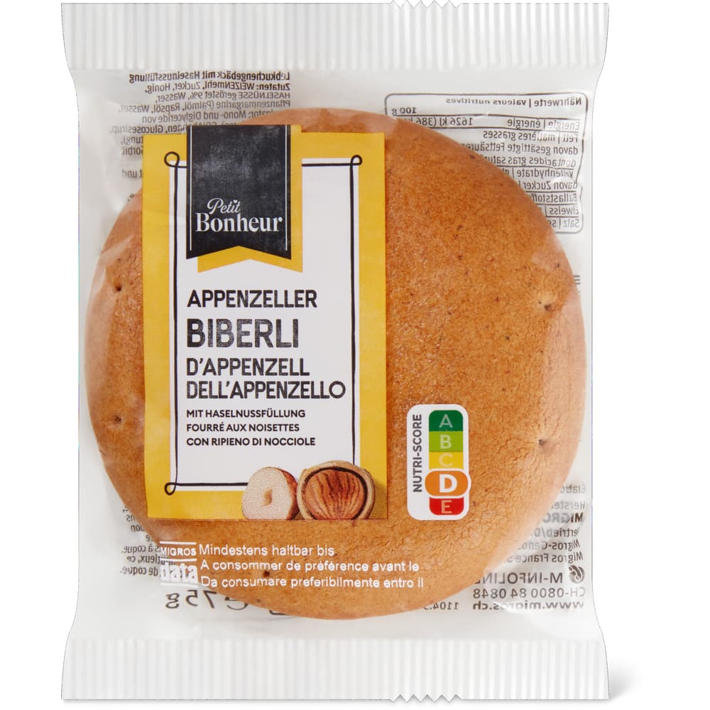 Petit Bonheur Appenzeller Biberli mit Haselnussfüllung