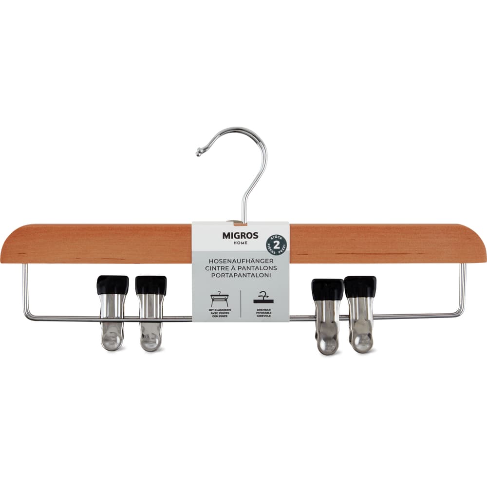 Migros Home Hosenaufhänger mit Klammern, drehbar