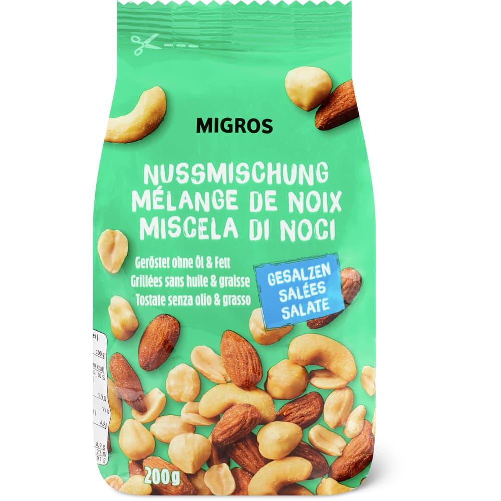 Migros Nussmischung ohne Fett geröstet