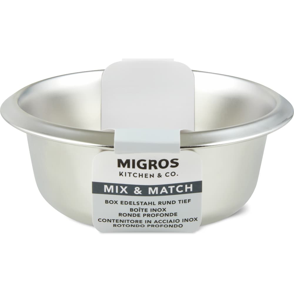 Migros Kitchen & Co. Box Edelstahl tief rund, 0.4l