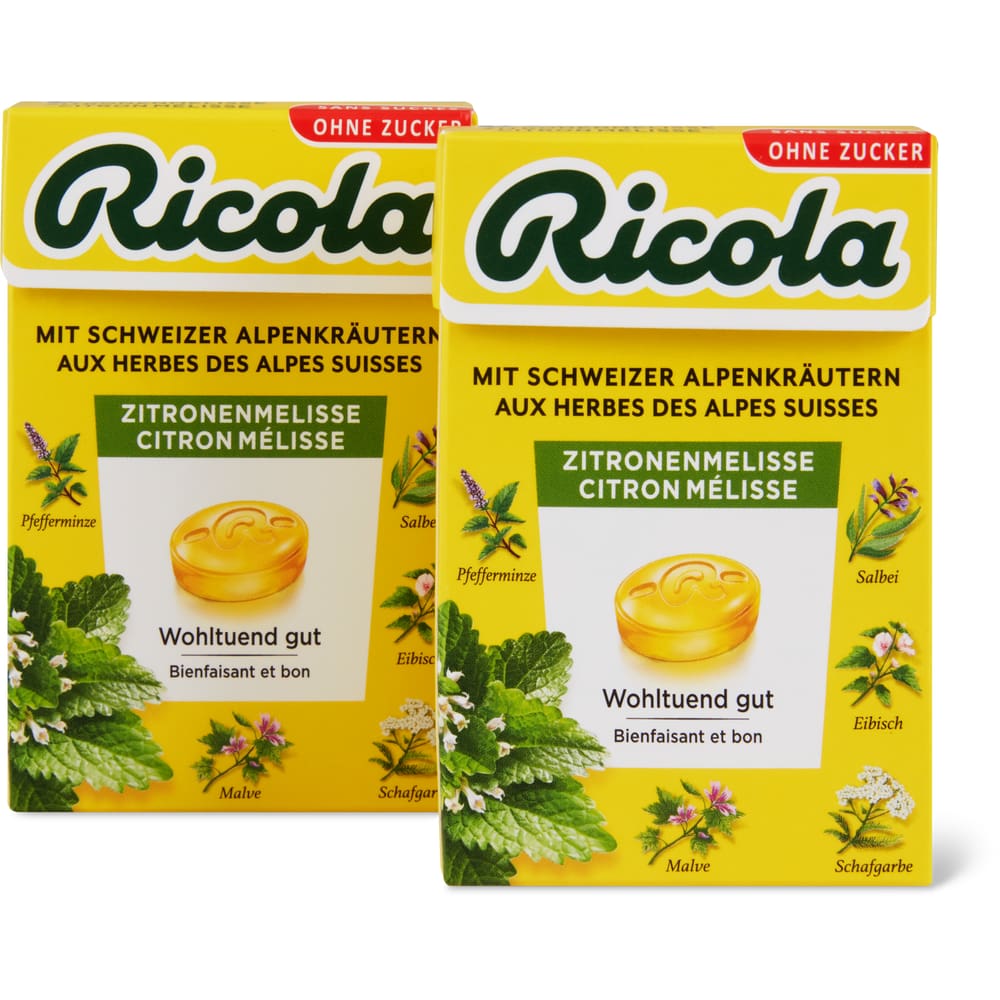 Ricola Kräuterbonbons Zitronenmelisse - Ohne Zucker