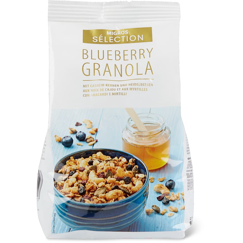 Sélection Granola Cashewnüsse und Blaubeeren