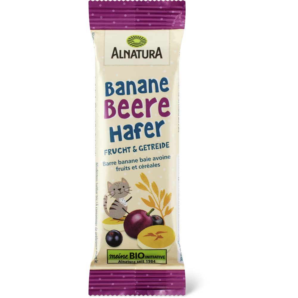 Alnatura Bananen, Beeren & Hafer Riegel Bio, ab 3 Jahren, ohne Zuckerzusatz