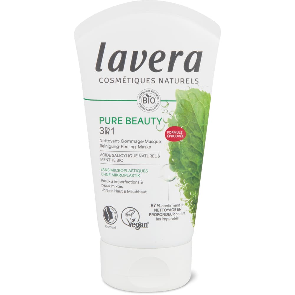 Lavera Pure Beauty 3in1 Reinigung-Peeling Maske vegan