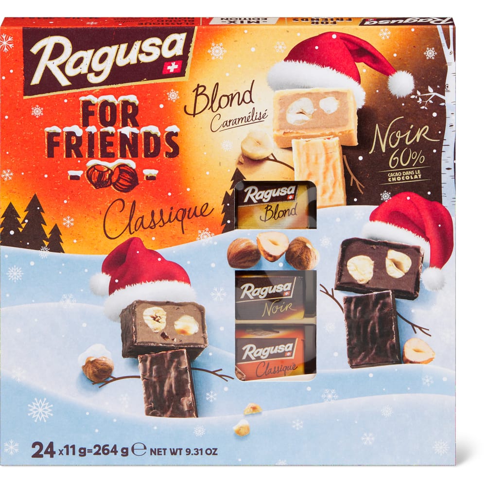 Camille Bloch Ragusa For friends Sortiment aus Schokolade mit Praliné-füllung und ganzen Haselnüssen