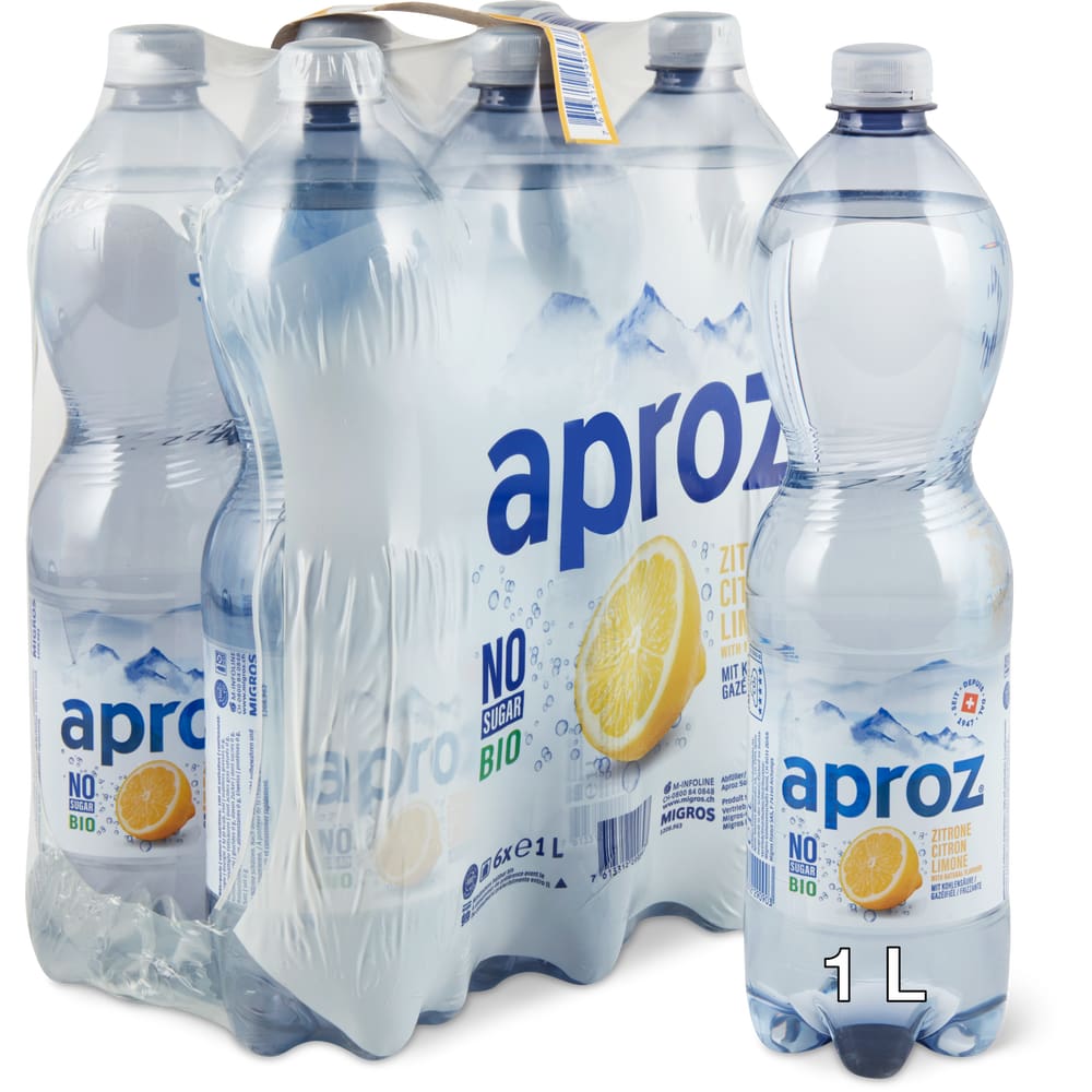 Aproz Wasser Bio, Zitrone, aromatisiert, ohne Zuckerzusatz
