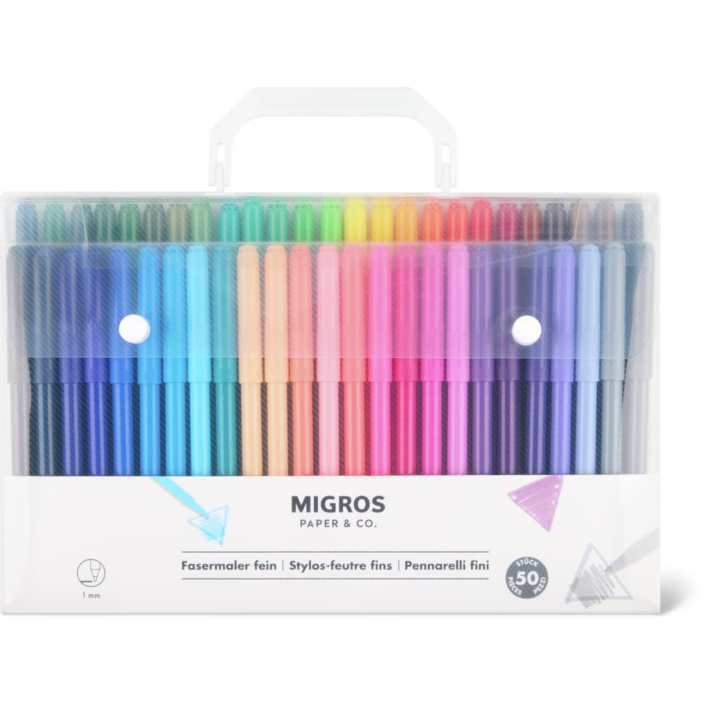 Migros Paper & Co. Fasermaler Koffer