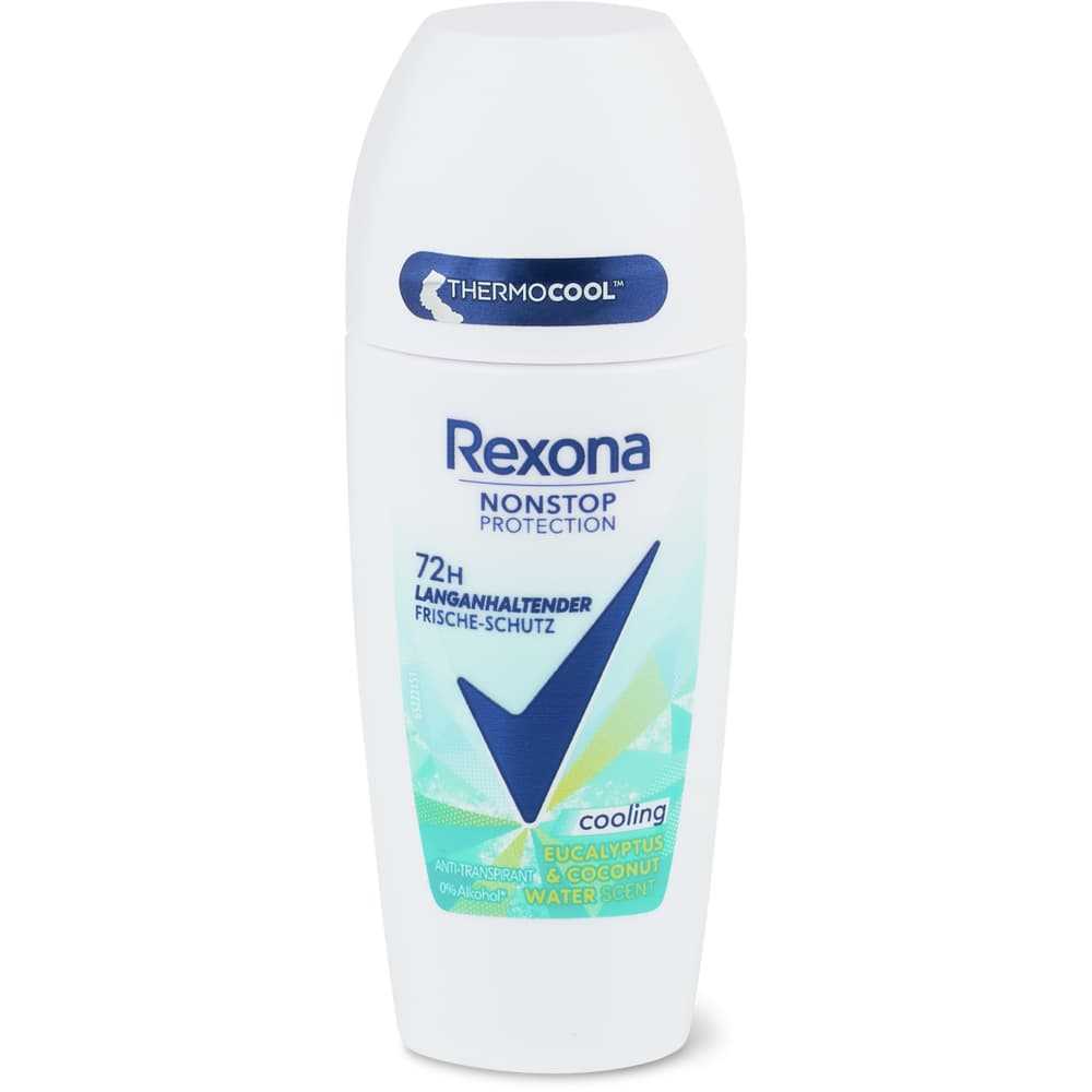 Rexona Deo Roll-on Eucalyptus & Coconut Water 72h, 0% Alkohol, Anti-Transpirant