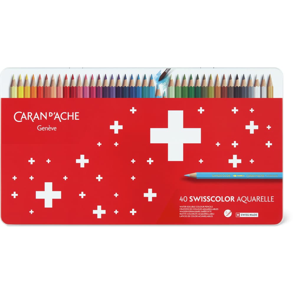 Caran d'Ache Swisscolor Farbstifte wasservermalbare Metallbox