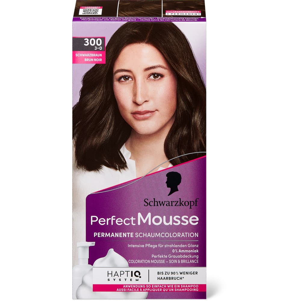 Perfect Mousse Coloration 300 Schwarzbraun, permanent