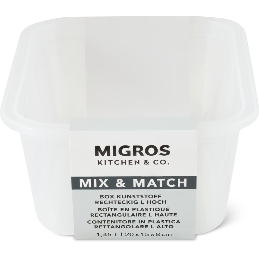 Migros Kitchen & Co. Box Kunststoff hoch rechteckig, L, 1.45l