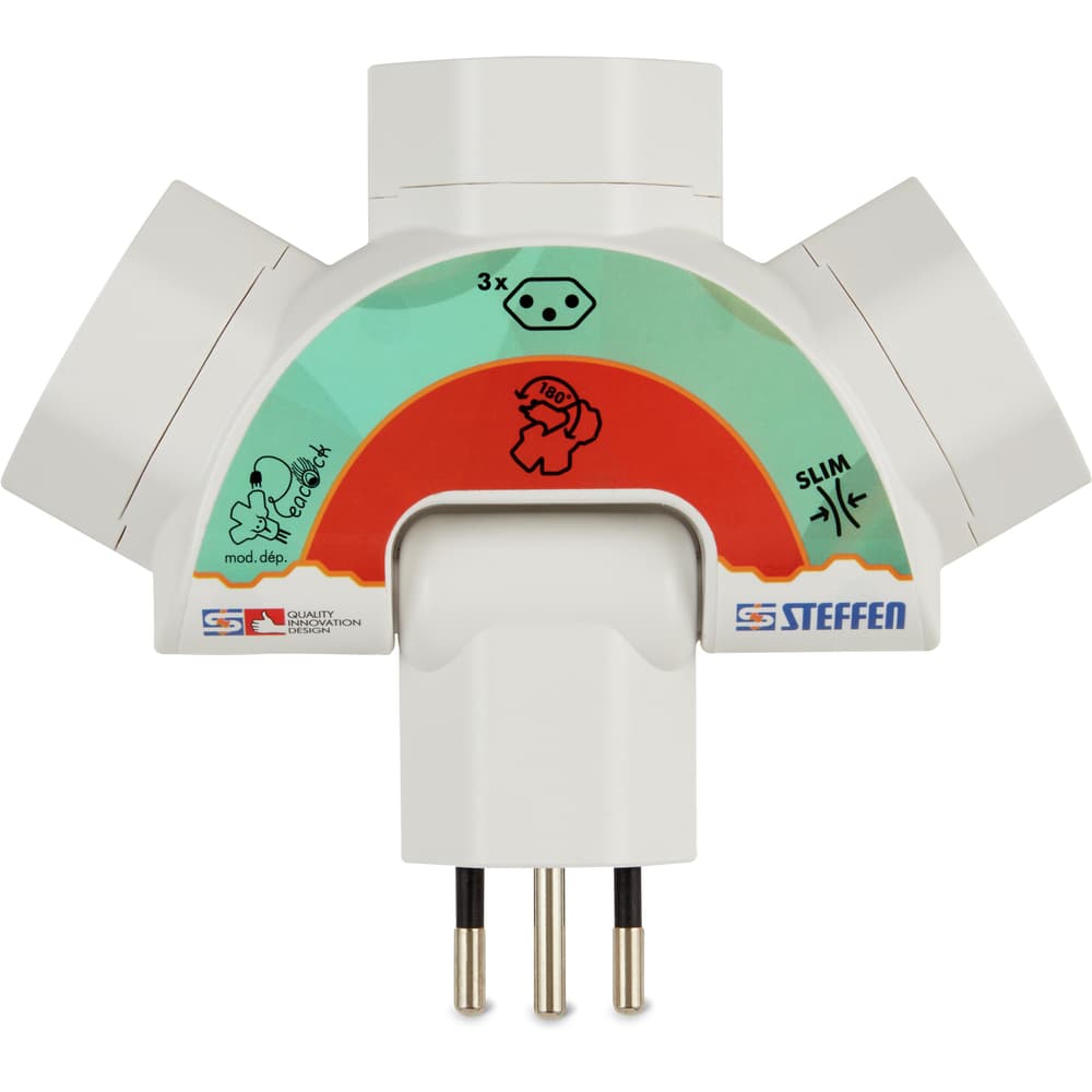 Steffen · Branching plug 3 x T13 180 tiltable · with child protection ...
