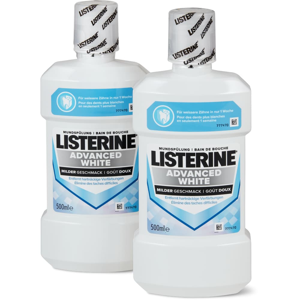 Listerine Mundspülung Advanced White milder Geschmack