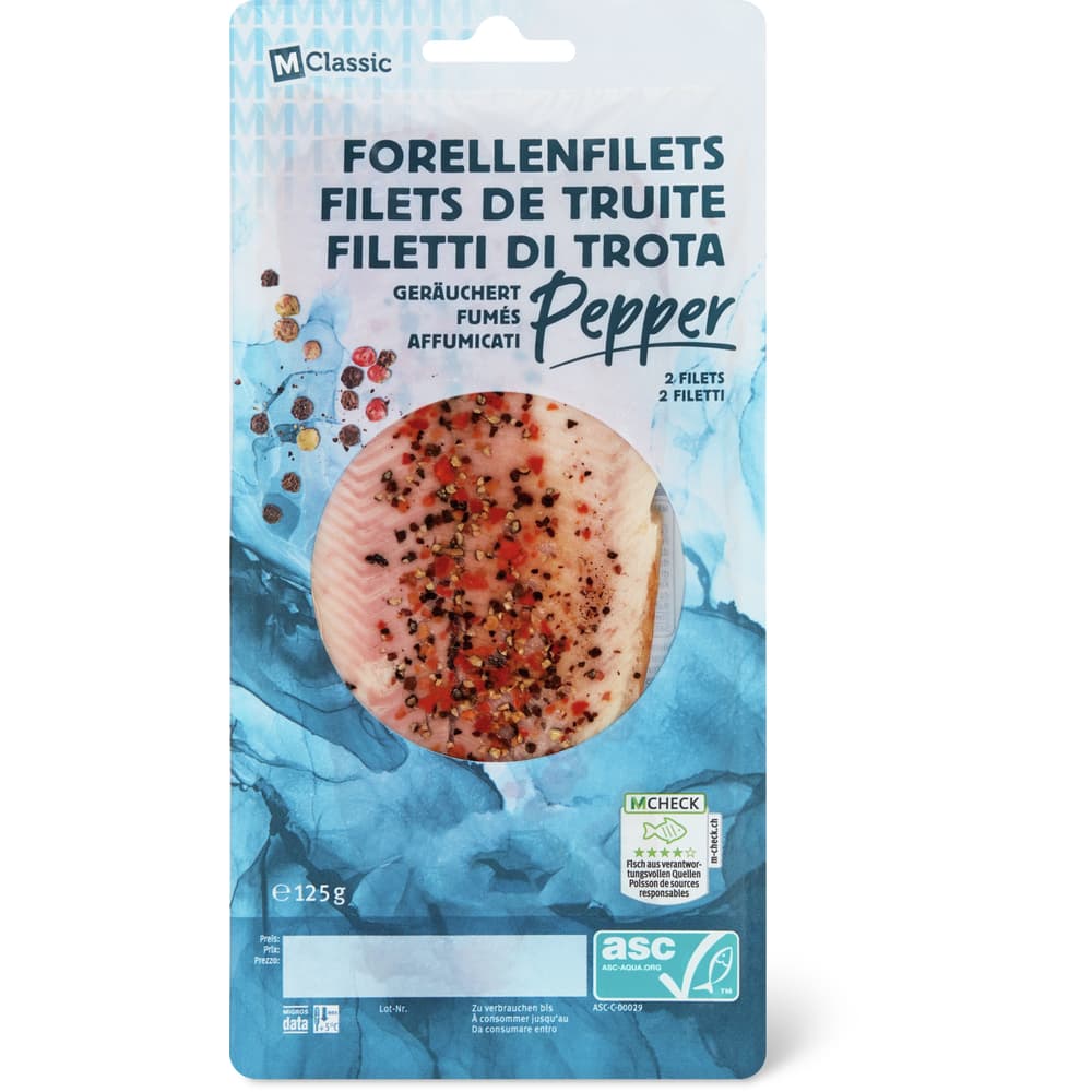 M-Classic ASC Forellenfilets mit Pfeffer geräuchert