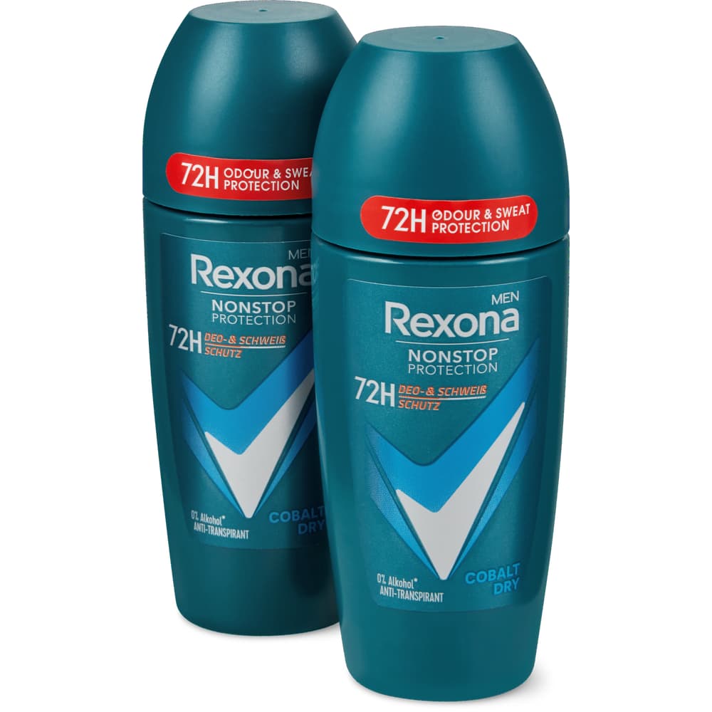 Rexona Men Cobalt Dry Deodorant Roll-On 72h 0% Alkohol