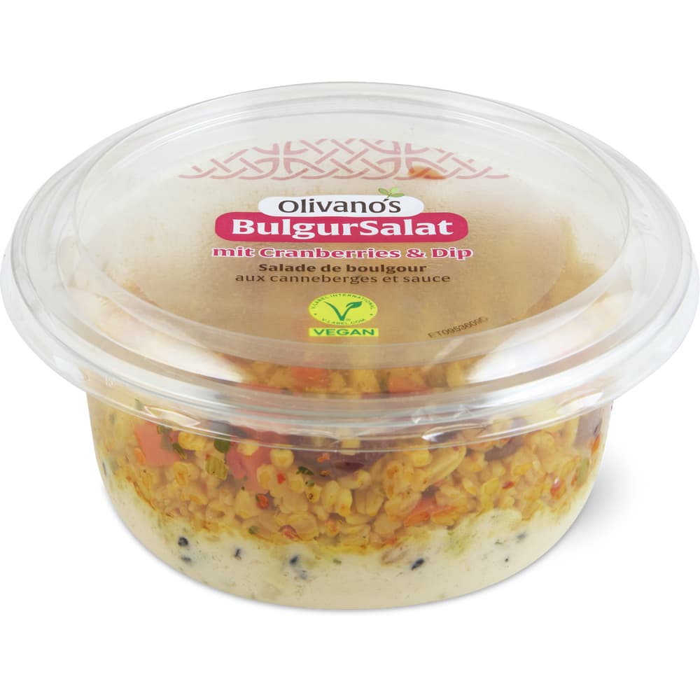 Olivano's Bulgur Salad · With Cranberries & Dip, vegan • Migros