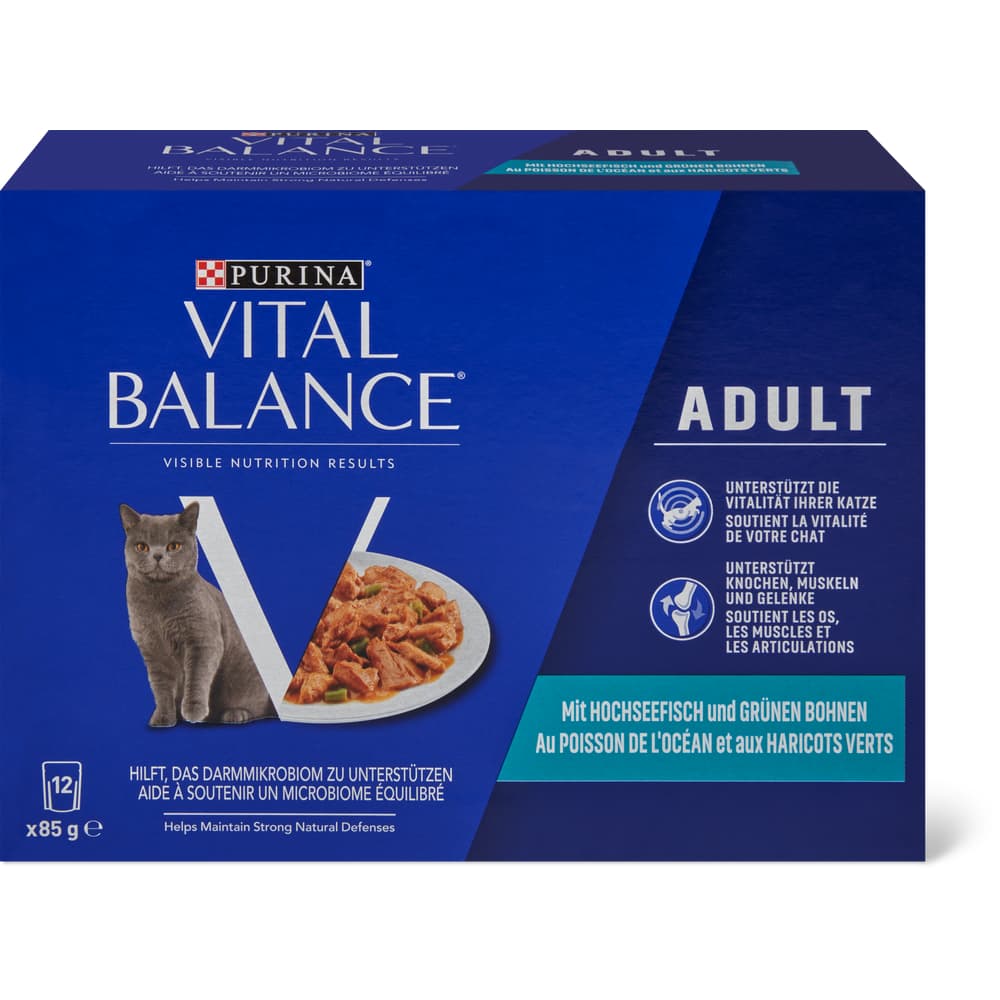 Vital Balance Adult Häppchen in Sauce Hochseefisch & grünen Bohnen