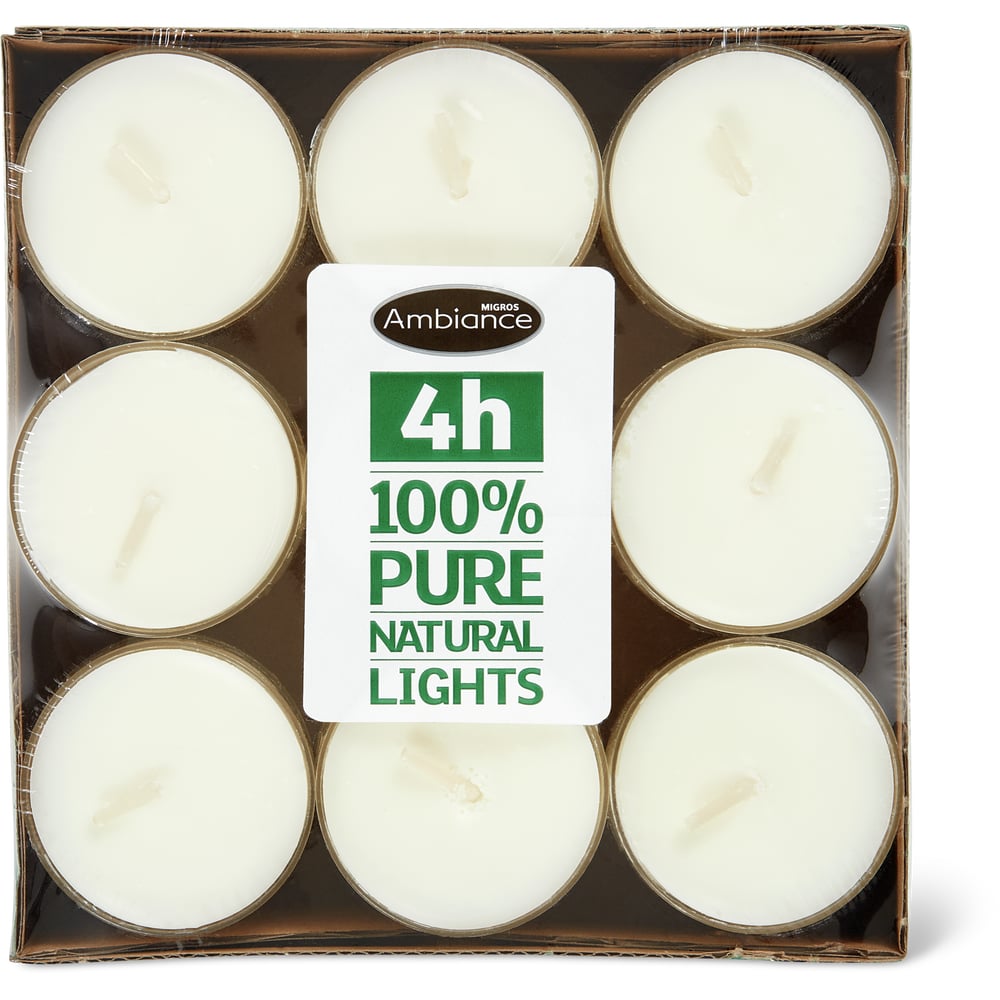 Migros Ambiance Rechaud-Kerzen Brenndauer: 4 Stunde, Rapswachs, 27x14g