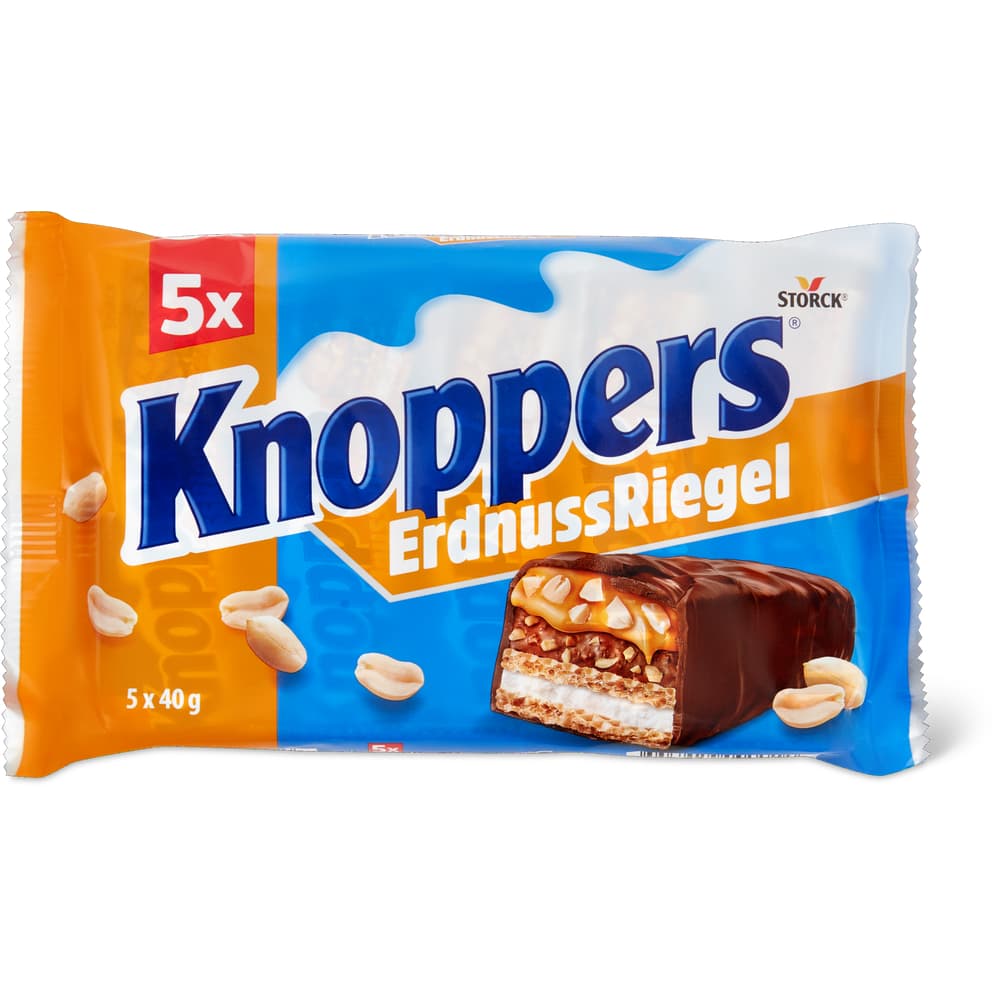Knoppers Erdnuss Riegel Milchschokolade mit Erdnüsse