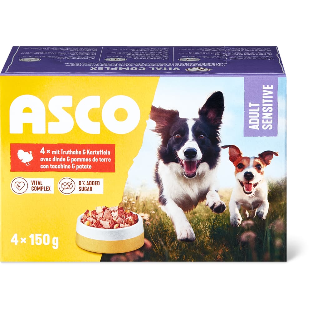 Asco Sensitive Paté Truthahn, Kartoffeln
