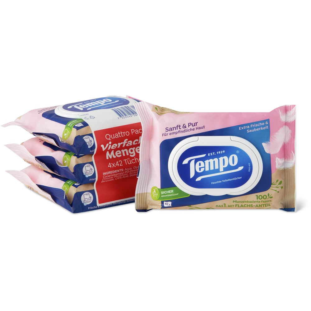 Tempo Feuchttücher Sanft & Pur ohne Parfüm