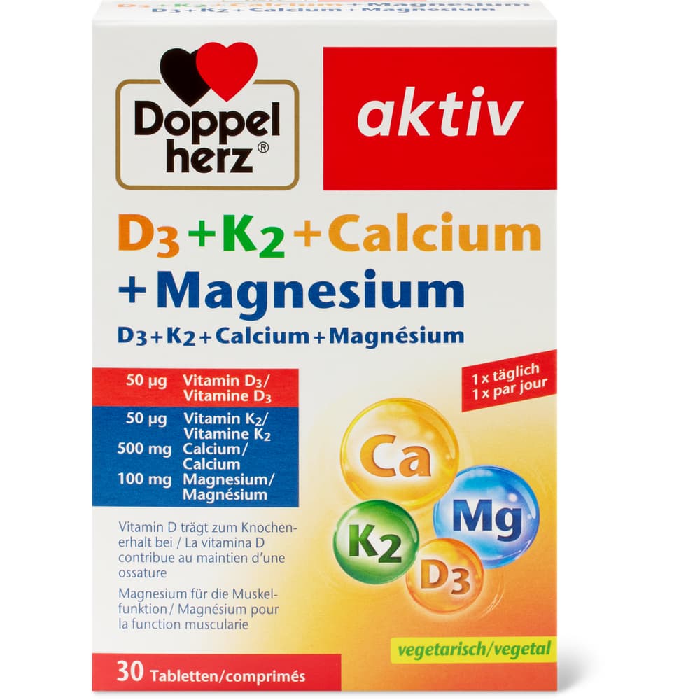 Doppelherz Vitamin D3 & K2& Ca & Mg Tabletten