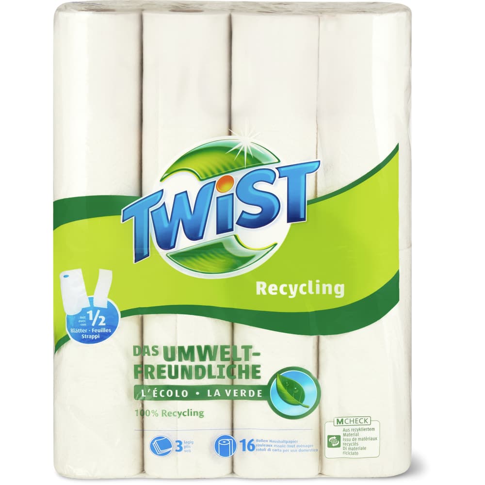 Twist Recycling Haushaltpapier 3 Lagig