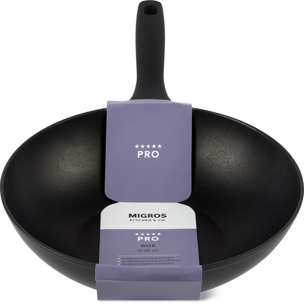 Migros Kitchen & Co. Pro Wok Ø 28 cm, schwarz