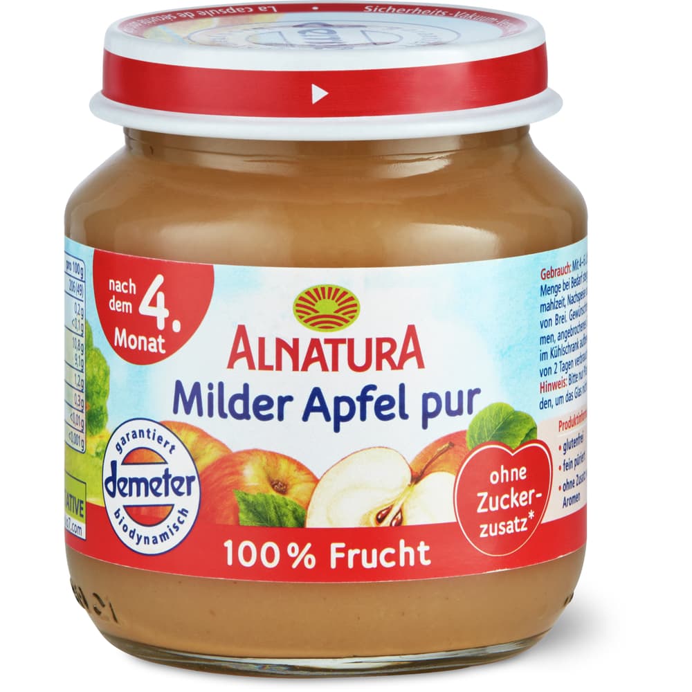 Alnatura Demeter Babygläschen Apfel Ab 4 Monaten
