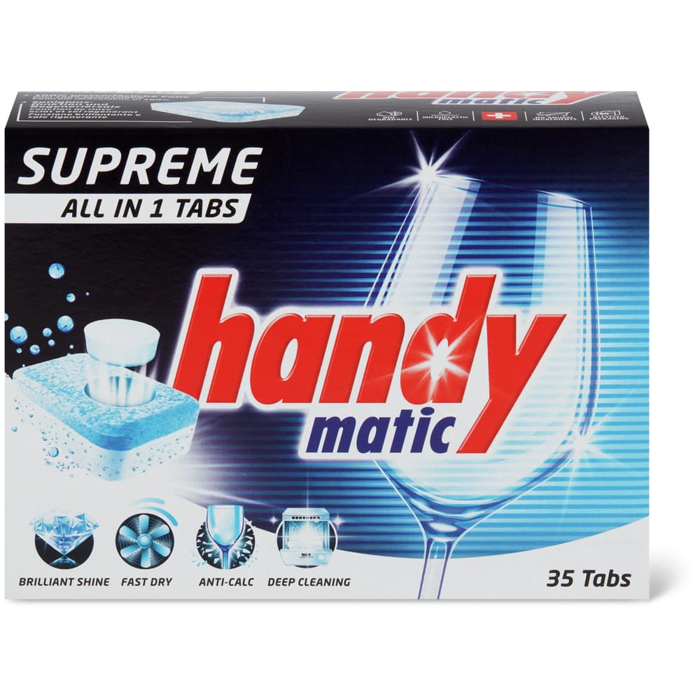 Handymatic Supreme All In 1 Tabs für Geschirrspülmaschine Zitrone