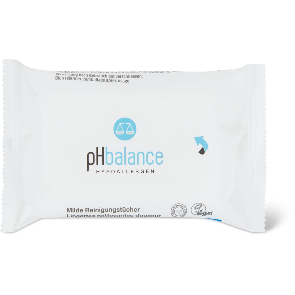 PH balance Milde Reinigungstücher Reisegrösse
