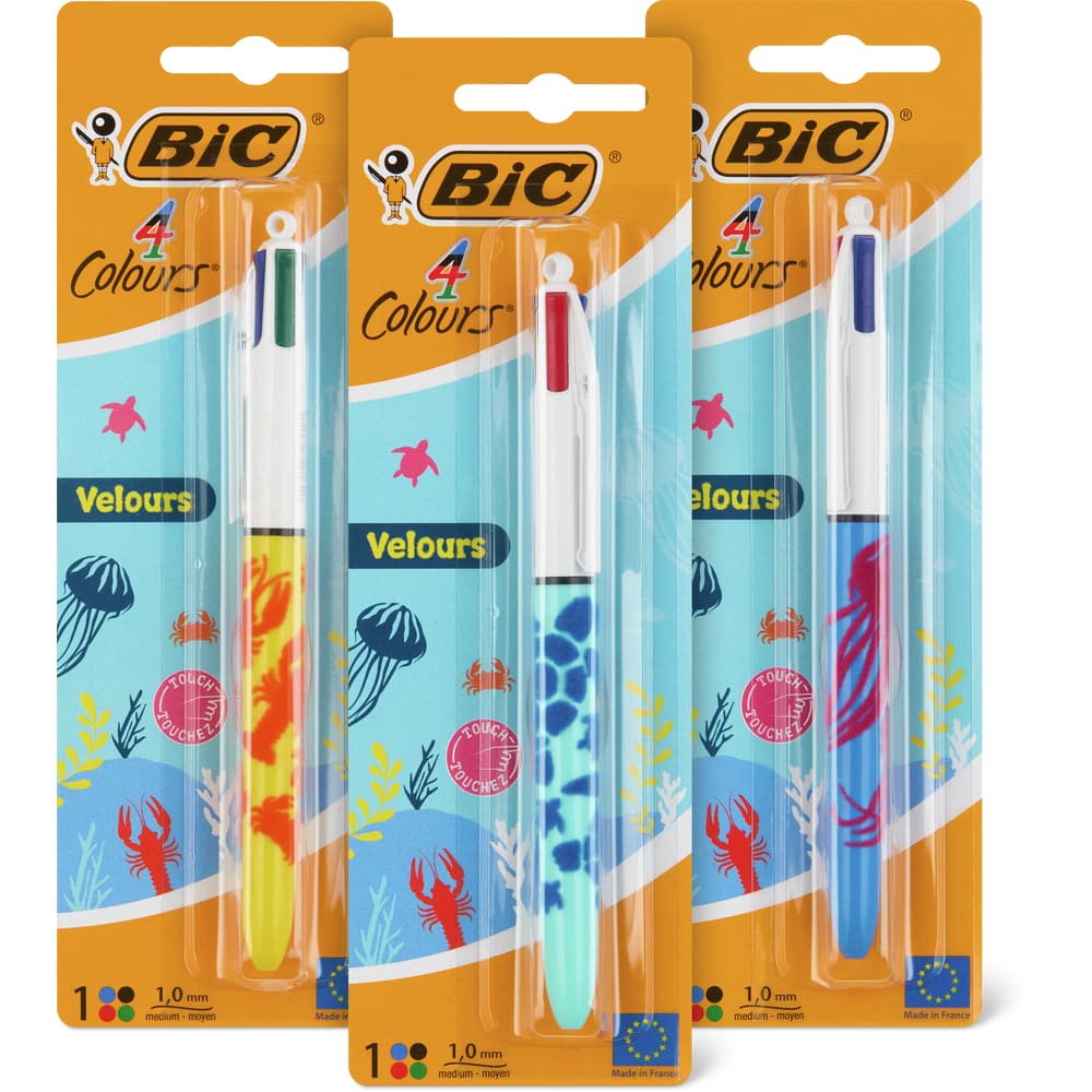 Bic Kugelschreiber 1mm, blau, schwarz, rot, grün
