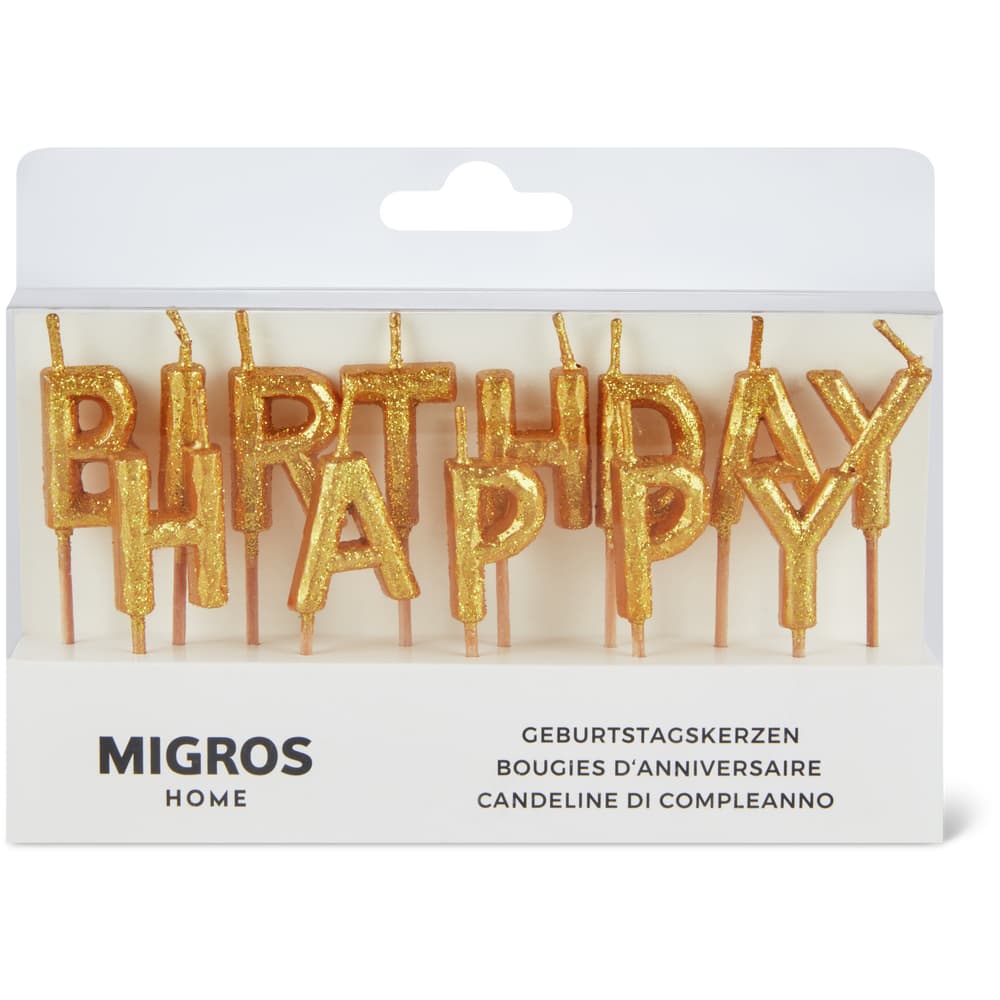 Migros Home Geburtstagskerzen Goldfarben
