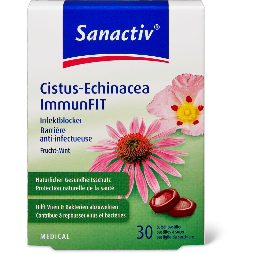 Sanactiv Medical Cistus-Echinacea ImmunFIT Infektblocker - Natürlicher Gesundheitsschutz, hilft Viren & Bakterien abzuwehren