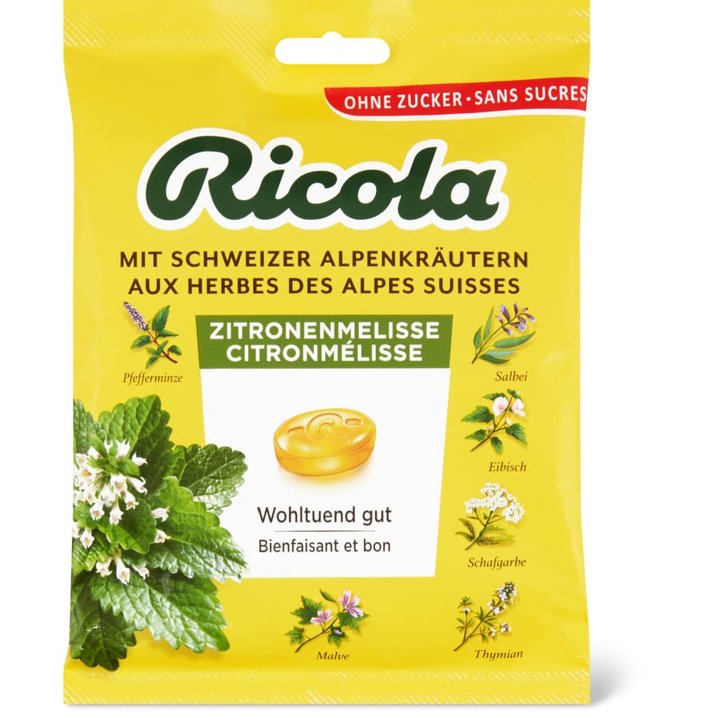 Ricola Kräuterbonbons ohne Zucker Zitronen Melisse