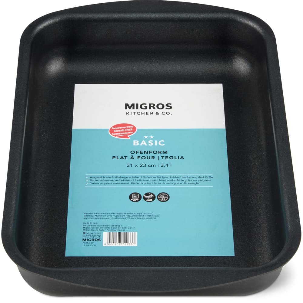 Migros Kitchen & Co. Basic Ofenform 31 x 23 cm, schwarz
